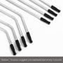 44Pcs Reusable Straws Tips, Silicone Straw Tips, Black Food Grade Straws Tips Covers Only Fit for 1/4 Inch Wide(6MM Out diameter) Stainless Steel Straws by Accmor