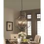 Saint Mossi Black Farmhouse Chandelier with 6 Lights,Lantern Metal Pendant Lighting for Dining Room,Living Room,Kitchen,Foyer,W23''x H26'' with Adjustable Chain