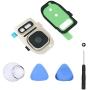 EMiEN Back Camera Glass Lens Cover + Rear Camera Bezel with Adhesive + Flash Cover Pre-Installed Replacement Parts + Repair Screwdriver for Samsung Galaxy S7 / S7 Edge (Gold)