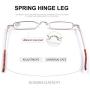 REAVEE 2 Pack Metal Slim Reading Glasses Spring Hinge Readers for Women Men Small Mini Portable Readers with Pen Clip Case +1.5