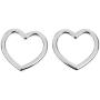 Dovewill 10 Pieces Heart Shape Metal Craft Ring Buckle for Belts Bags Strap Shoes Silver