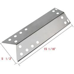 GasSaf Heat Plate Replacement for Kenmore 720-0670A,Nexgrill 720-0670C,Grill Master,Uberhaus and Others,4-Pack Stainless Steal Heat Shield Plate Tent BBQ Burner Cover Flame Tamer(15 1/16x5 1/2inch)