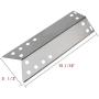 GasSaf Heat Plate Replacement for Kenmore 720-0670A,Nexgrill 720-0670C,Grill Master,Uberhaus and Others,4-Pack Stainless Steal Heat Shield Plate Tent BBQ Burner Cover Flame Tamer(15 1/16x5 1/2inch)