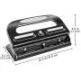 Amazon Basics 3-Hole Punch, 30 Sheet Capacity - Black Amazon Basics 3-Hole Punch, 30 Sheet Capacity - Black