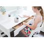 ODISTAR Desktop Vacuum Cleaner, Mini Table dust Sweeper Energy Saving,High Endurance up to 90 mins,Cordless&360º Rotatable Design for Keyboard/Home/School/Office(White)