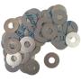 RMP Stamping Blanks, 1-1/2 Inch Washer with 9/16 Inch Center Hole, Aluminum 0.063 Inch (14 Ga.) - 50 Pack