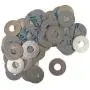 RMP Stamping Blanks, 1-1/2 Inch Washer with 9/16 Inch Center Hole, Aluminum 0.063 Inch (14 Ga.) - 50 Pack