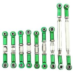 YU-NIYUT 9pcs/Set Metal Steering Tie Rod Kit DIY Modified Upgrade Accessories, 1/12 RC Rock Crawler Car for WLtoys 12428 12429 12423 FY01 FY03, DIY RC Vehicle Modification Fun for Adults and Kids