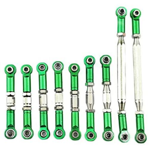 YU-NIYUT 9pcs/Set Metal Steering Tie Rod Kit DIY Modified Upgrade Accessories, 1/12 RC Rock Crawler Car for WLtoys 12428 12429 12423 FY01 FY03, DIY RC Vehicle Modification Fun for Adults and Kids