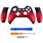 eXtremeRate Shadow Red Soft Touch Front Housing Shell Faceplate Replacement Parts Side Rails Panel for Xbox One Standard Controller W/3.5 mm