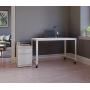 Office Dimensions 21647 White RTA 48'' Wide Mobile Metal Desk Workstation Home Office Collection