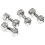 Silver Barbell Beads, Metal Dumbbell, Weight, Workout, Live Lift 10/Pkg