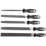 Nicholson 22040HNN 5 Piece Hand File Set with Ergonomic Handles, American Pattern, 6'' Length, (2)-8'' length, (2)-10'' length