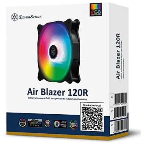 SilverStone Technology AB120R-ARGB Air Blazer 120mm PWM Addressable RGB Radiator and Heatsink Case Fan SilverStone Technology AB120R-ARGB Air Blazer 120mm PWM Addressable RGB Radiator and Heatsink Case Fan