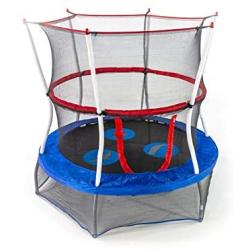 Skywalker Trampolines Mini Trampoline with Enclosure Net, 60 - Inch, Blue