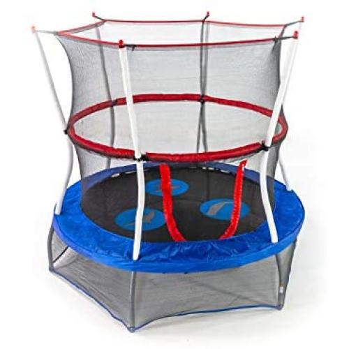 Skywalker Trampolines Mini Trampoline with Enclosure Net, 60 - Inch, Blue Skywalker Trampolines Mini Trampoline with Enclosure Net, 60 - Inch, Blue