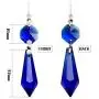 20 Pieces Chandelier Icicle Crystal U-Drop Prisms Lamp Parts Glass Pendants Beads for Wedding, Party or Holiday Decoration, 37mm, Blue 20 Pieces Chandelier Icicle Crystal U-Drop Prisms Lamp Parts Glass Pendants Beads for Wedding, Party or Holiday Decoration, 37mm, Blue