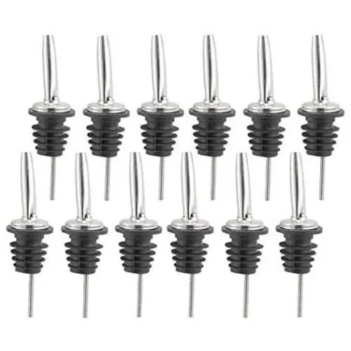 12 Olive Oil Liquor Wine Free Flow Bottle Pourer Dispenser Spouts Stainless Steel Perfect Pour a 285-50 12 Olive Oil Liquor Wine Free Flow Bottle Pourer Dispenser Spouts Stainless Steel Perfect Pour a 285-50