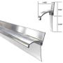 Chrome Framed Shower Door Replacement Bottom Deflector with Vinyl Sweep and Pre-applied Mounting Tape - 30'' Long