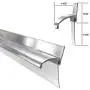 Chrome Framed Shower Door Replacement Bottom Deflector with Vinyl Sweep and Pre-applied Mounting Tape - 30'' Long