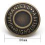 20mm GHQ Jeans Button Tack Jacket Buttons Metal Replacement Kit 12 Set (20mm)