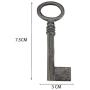 Skeleton Key Antique Finish Classic Steel Metal, Mortise Locks Rim Architectural Barrel Lock Key, Vintage Cabinet Dresser Drawer Grandfather Clocks (Shank Length 2 1/4 Inch, Bit 5/8 X 1/2 Inch)