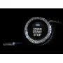 Personality Car Interior Emblem Crystal Ring Sticker,Automotive Parts Start Engine Ignition Button Key & Knobs Key Ignition & Knob Bling Ring, Car Glam Interior Accessory, Unique Women Gift (Blue)