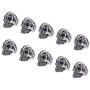PH PandaHall 10pcs 8mm Large Hole Halloween Skull Bead Stainless Steel Spacer Beads Metal Beads Antique Silver European Beads for Necklace Bracelets Earrings Jewelry Making 15x11x14mm