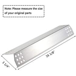 Hisencn Grill Replacement Part for Kitchen Aid 720-0745B, Nexgrill 720-0733, Jenn-Air 720-0709, 720-0336B, 720-0336C, Stainless Steel Heat Plate Tent Shield Plate Burner Cover
