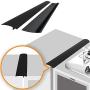Lindas Silicone Stove Gap Covers (2 Pack), Heat Resistant Oven Gap Filler Seals Gaps Between Stovetop and Counter, Easy to Clean (21 Inches, Black)