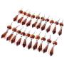 longsheng 20pcs Amber Crystal Chandelier Icicle Prisms Lamp Candelabra Replacement Parts with Octagon Beads,DIY Crystal Curtain Pendants 38mm