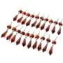 longsheng 20pcs Amber Crystal Chandelier Icicle Prisms Lamp Candelabra Replacement Parts with Octagon Beads,DIY Crystal Curtain Pendants 38mm