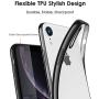 DTTO iPhone XR Case, Slim Fit Case Soft TPU Clear Cover with Metal Luster Edge for Apple iPhone XR 6.1 Inch- Black