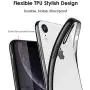 DTTO iPhone XR Case, Slim Fit Case Soft TPU Clear Cover with Metal Luster Edge for Apple iPhone XR 6.1 Inch- Black