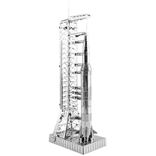 Fascinations Metal Earth Apollo Saturn V with Gantry 3D Metal Model Kit Fascinations Metal Earth Apollo Saturn V with Gantry 3D Metal Model Kit