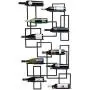 Mid Century Wall Mount Wine Rack - 10 Bottle, Large Metal Wine Rack, Modern Design, Wine Storage, Wall Decor Mid Century Wall Mount Wine Rack - 10 Bottle, Large Metal Wine Rack, Modern Design, Wine Storage, Wall Decor