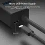 Unitek 4-Port USB 3.0 Hub Long Cable 48-inch with Micro USB Charging Port, Fast Data Transfer USB Hub Extender Extension Connector Compatible Windows PC, Mac, Surface Pro, Laptop, Printer, 4FT - Black