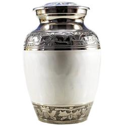 eSplanade Brass Cremation urn Memorial Container Jar Pot | Metal Urns | Burial Urns | Brass Urns.