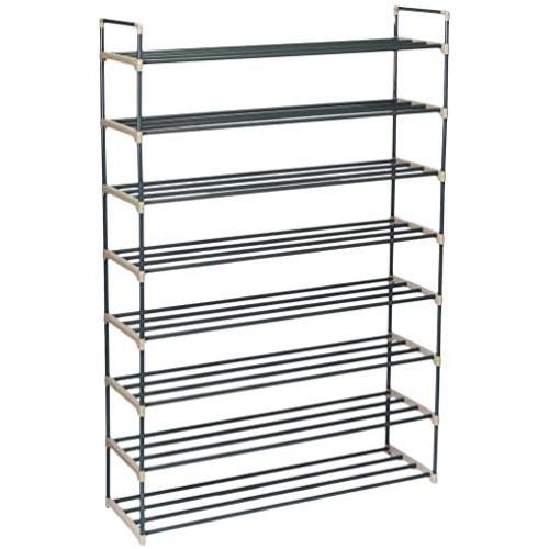 Shoe Rack with 8 Shelves-Eight Tiers for 48 Pairs-For Bedroom, Entryway, Hallway, and Closet- Space Saving Storage and Organization by Home-Complete
