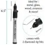 The Beadsmith Micro Engraver, 6.25'', Battery Operated (2xAAA), 2 Round Diamond-Tip Bits and Hex Key, Engraver, Polisher, and Mini Sander for Detail Metal Engraving, Wood Carving, and Jewelry Polishing The Beadsmith Micro Engraver, 6.25'', Battery Operated (2xAAA), 2 Round Diamond-Tip Bits and Hex Key, Engraver, Polisher, and Mini Sander for Detail Metal Engraving, Wood Carving, and Jewelry Polishing