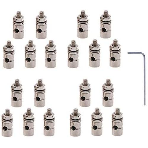 20 PCS Dia 1.3mm Adjustable RC Airplane Pushrod Connector Linkage Stopper for Model Aircraft DIY Replacement Parts