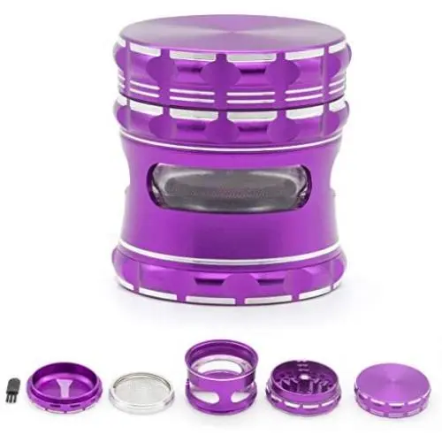 Fengli High-end 2.5 Inch 5 Part Metal Herb Grinder,Larger Spice Grinder with Perfect Pollen Catcher System,Removable Mess Screen(Easy to Clean)&Pollen Scraper,Purple … Fengli High-end 2.5 Inch 5 Part Metal Herb Grinder,Larger Spice Grinder with Perfect Pollen Catcher System,Removable Mess Screen(Easy to Clean)&Pollen Scraper,Purple …