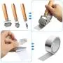 FCHO Car Sound Deadening Roller Metal Installation Tool 3 Pcs Seam Roller with 66 Feet Aluminum Foil Tape Finishing Sealing Tape, for Car Sound Deadening Installation