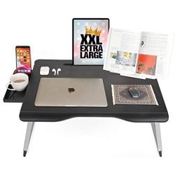 Cooper Mega Table - XXL Large Folding Table & Laptop Desk for Bed, Couch & Floor | Lap Desk for Laptop, Sofa Table, Bed Table for Laptop, Folding Desk (Black Onyx)