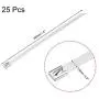 uxcell 100mmx7.9mm Stainless Steel Cable Zip Ties Metal Exhaust Wrap 25pcs uxcell 100mmx7.9mm Stainless Steel Cable Zip Ties Metal Exhaust Wrap 25pcs