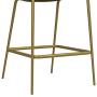 CosmoLiving by Cosmopolitan Astor Upholstered Counter Stool Green Velvet with Brass Metal Leg
