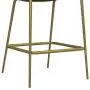 CosmoLiving by Cosmopolitan Astor Upholstered Counter Stool Green Velvet with Brass Metal Leg