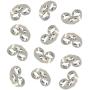 12pcs/6 Pairs 925 Sterling Silver Earring Backs Replacement Secure Ear Locking for Stud Earrings Ear Nut for Posts, 5x6mm