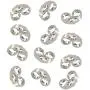 12pcs/6 Pairs 925 Sterling Silver Earring Backs Replacement Secure Ear Locking for Stud Earrings Ear Nut for Posts, 5x6mm