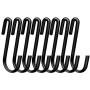 30 Pack Esfun Heavy Duty S Hooks Black S Shaped Hooks Hanging Hangers Pan Pot Holder Rack Hooks for Kitchenware Spoons Pans Pots Utensils Clothes Bags Towels Plants …